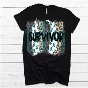 Teal ribbon awareness shirt